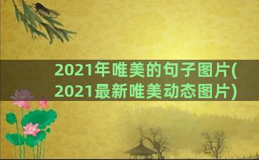 2021年唯美的句子图片(2021最新唯美动态图片)