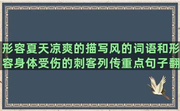 形容夏天凉爽的描写风的词语和形容身体受伤的刺客列传重点句子翻译(形容夏天凉爽的诗句)